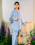Senandung Long Modern Kurung Summeraya 2025 in Blue