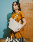 Rikka Tote Bag in Ivory