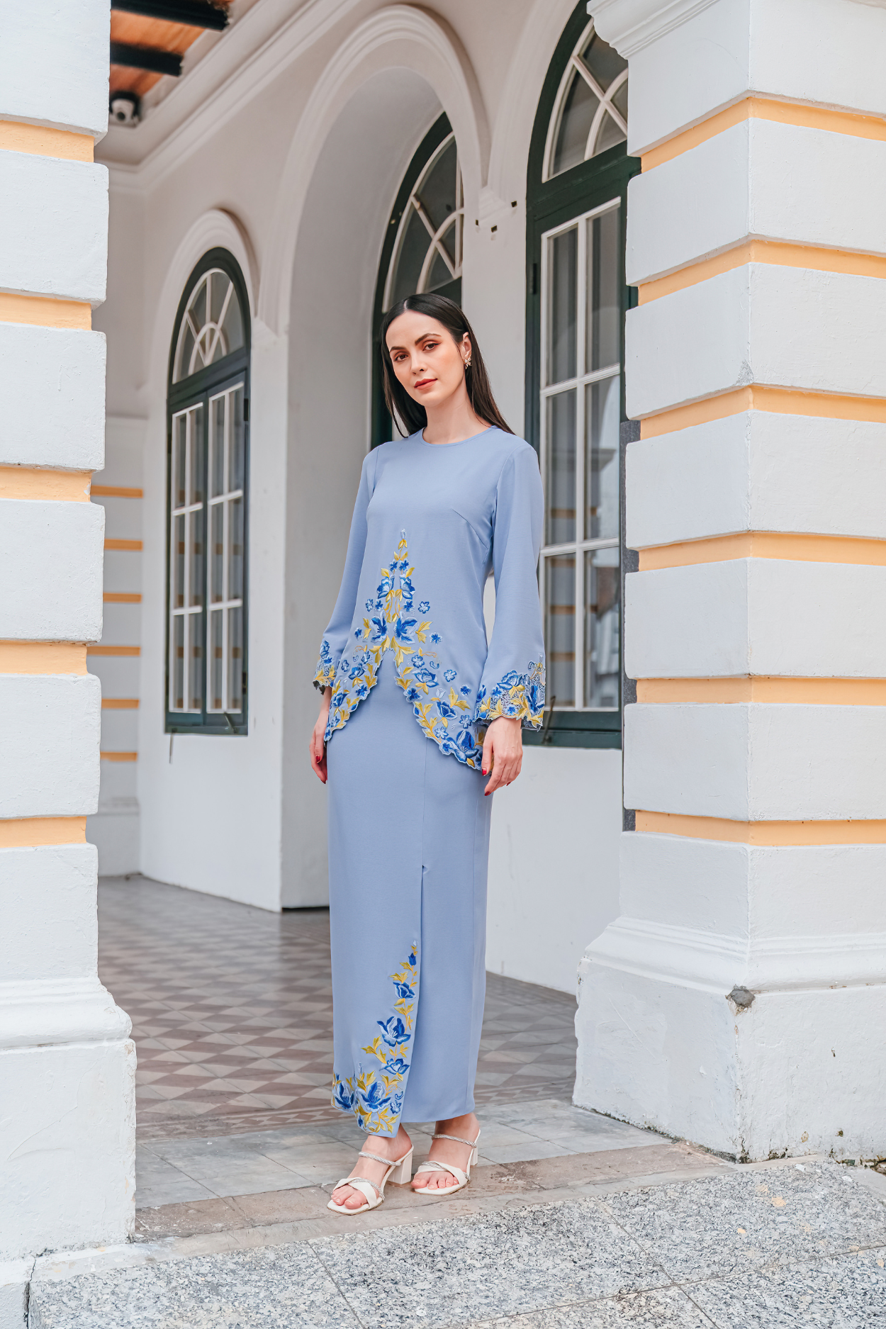 Murni Modern Kurung Summeraya in Baby Blue