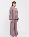 Lily Plain Set in Dusty Purple