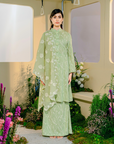 Bayu Long Modern Kurung Summeraya 2025 in Light Green