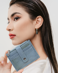 Teo Small Wallet in Ash Blue