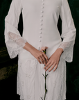 Astari Bridal Long Kebaya in Off White