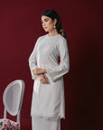 Azara Bridal Long Kurung in Off White