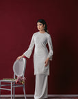 Azara Bridal Long Kurung in Off White