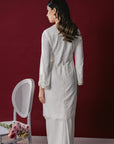 Azara Bridal Long Kurung in Off White