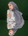 Semaya Scarves in Cool Grey