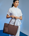 Jiro Tote Bag in Dark Brown