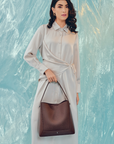 Dumma Hobo Bag in Dark Brown