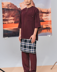 Zayan Set Summeraya 2026 in Dark Plum