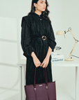 Nirina Tote Bag in Dark Burgundy