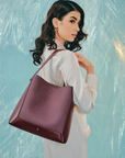 Dumma Hobo Bag in Dark Burgundy
