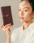 Rimo Long Wallet in Dark Maroon