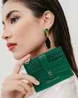 Teo Small Wallet in Emerald Green