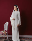 Feena Bridal Long Kurung in Off White