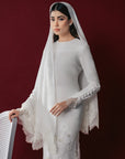 Feena Bridal Long Kurung in Off White