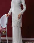 Feena Bridal Long Kurung in Off White