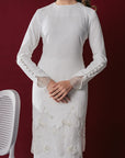 Feena Bridal Long Kurung in Off White