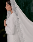 Elina Bridal Short Veil in Off White