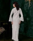 Imaan Bridal Long Kurung in Off White