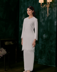 Kesuma Bridal Long Kurung in Off White