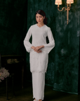Kesuma Bridal Long Kurung in Off White