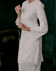 Kesuma Bridal Long Kurung in Off White