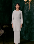 Kesuma Bridal Long Kurung in Off White