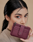 Riri Small Wallet in Maroon