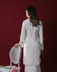 Muneera Bridal Modern Kurung in Off White