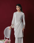 Muneera Bridal Modern Kurung in Off White