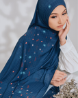 Hanami Shawl in Navy Blue