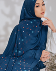Hanami Shawl in Navy Blue