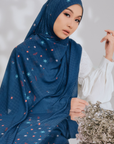 Hanami Shawl in Navy Blue