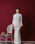 Nazeera Bridal Modern Kurung in Off White