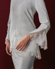 Nazeera Bridal Modern Kurung in Off White
