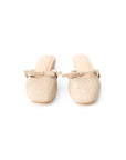 Dipta Denim Mules in Sandy Beige