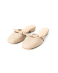 Dipta Denim Mules in Sandy Beige