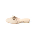 Dipta Denim Mules in Sandy Beige