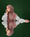 Semaya Scarves in Tawny Brown