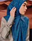 Amaya Scarve in Teal Blue