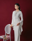 Tyra Bridal Modern Kurung in Off White