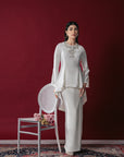 Tyra Bridal Modern Kurung in Off White