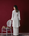 Tyra Bridal Modern Kurung in Off White