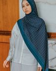 Anora Shawl in Deep Blue