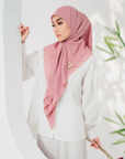 Lumina Embossed Scarves in Dusty Pink