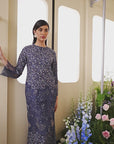 Cendana Modern Kurung Summeraya 2025 in Midnight Blue