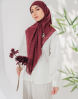 Lumina Embossed Scarves in Ruby Wine