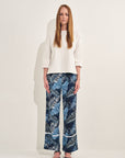 Rico Rinaldi Resort 2020 Palazzo Printed in Navy Blue