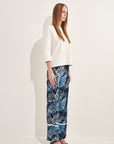 Rico Rinaldi Resort 2020 Palazzo Printed in Navy Blue